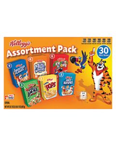 Kelloggs Mini Cereal Assortment Pack, 0.7 Oz, Box Of 30