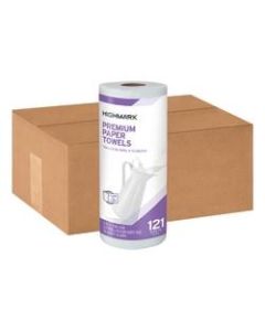 Highmark Premium 2-Ply Tear-A-Size Paper Towels, 121 Sheets Per Roll, Pack Of 24 Rolls