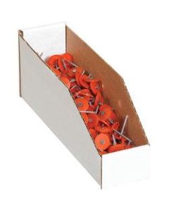 Office Depot Brand Standard-Duty Open-Top Bin Storage Boxes, Small Size, 4 1/2ftH x 5in x 18in, Oyster White, Case Of 50