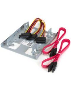 StarTech.com Dual 2.5in to 3.5in HDD Bracket for SATA Hard Drives - 2 Drive 2.5in to 3.5in Bracket for Mounting Bay