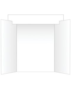 Royal Brites Tri-Fold Project Board With Interlocking Header, 36in x 48in, White