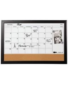 Quartet Home Decor Magnetic Combination Dry-Erase Whiteboard/Calendar Board, 23in x 35in, White