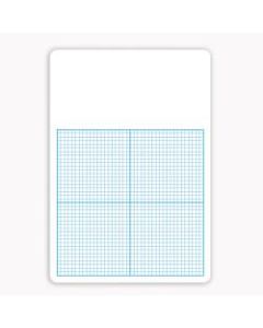 Flipside 1/4in Graph Non-Magnetic Unframed Dry-Erase Whiteboards, 16in x 11in x 1/8in, White/Blue, Pack Of 4