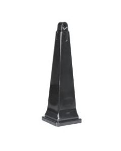 Rubbermaid GroundsKeeper Pyramid-Shaped Plastic/Steel Cigarette Waste Collector, 1 Gallon, 39 3/4in x 12 1/4in x 12 1/4in, Black