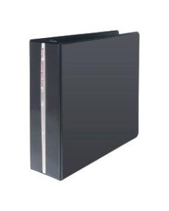 Abisco Spine Assist Easy-Insert View 3-Ring Binder, 3in D-Rings, Black