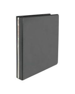 Abisco Spine Assist Easy-Insert View 3-Ring Binder, 1in D-Rings, Black