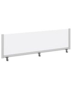 Bush Business Furniture Frosted Desk Top Privacy Screen, 17 3/4inH x 69 1/8inW x 1 3/16inD, White/Silver, Standard Delivery