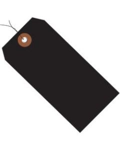 Office Depot Brand Prewired Plastic Shipping Tags, 4 3/4in x 2 3/8in, Black, Case Of 100