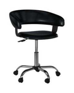 Powell Low-Back Gas-Lift Desk Chair, Black