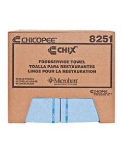 Chix Cotton Food Service Towels, 13in x 24in, Blue, Case Of 150