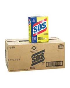 Clorox S.O.S. Steel Wool Heavy-Duty Soap Pads, 15 Per Box, Case Of 12 Boxes