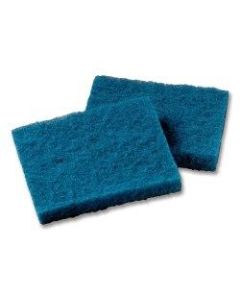 3M Scotch-Brite Synthetic Fiber All-Purpose Scouring Pads, 4in x 5 1/4in, Blue, Case Of 40