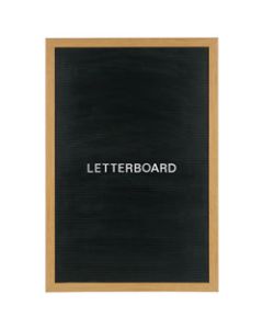 MasterVision Wood-Framed Non-Magnetic Portrait Letter Board, 24in x 36in, Beech
