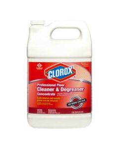 Clorox Professional Concentrated Floor Cleaner And Degreaser, 128 Oz Bottle, Case Of 4