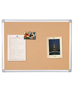 MasterVision Earth Cork Board, 48in x 72in, 80% Recycled, Aluminum Frame With Silver Finish