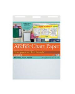 Pacon Heavy-Duty Anchor Chart Paper Pad, 24in x 32in, Unruled, White, 25 Sheets