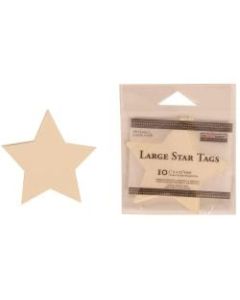 JAM Paper Gift Tags, 3in x 2 3/4in, Ivory Star, Pack Of 10