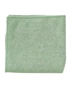 Rubbermaid Microfiber Cloths, 16in x 16in, Green, Case Of 288