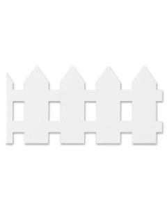 Hygloss White Fence Design Border Strips - 12 (Fence) Shape - Long Lasting, Durable, Damage Resistant - 36in Height x 3in Width - White - 12 / Pack