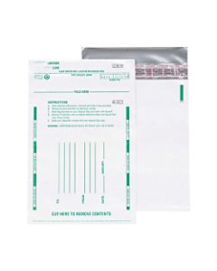 Quality Park Night Deposit Bags, 10in x 13in, White, Pack Of 100