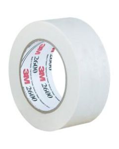 3M 2600 Masking Tape, 3in Core, 2in x 180ft, White, Case Of 12