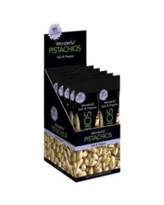 Wonderful Pistachios, Salt And Pepper, 1.25 Oz, Box Of 12