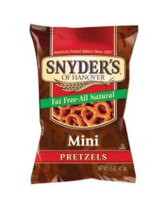 Snyders Fat-Free All-Natural Mini Pretzels, 1.5 Oz, Pack Of 48
