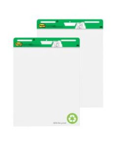 Post-it Super Sticky Easel Pads, 25in x 30in, 30% Recycled, White, Pack Of 2 Pads