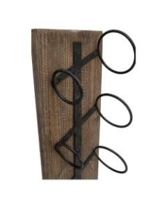 FirsTime & Co. Cooper Wine Rack, 24inH x 8inW x 5-1/2inD, Rustic Metallic Gray/Antique Wood