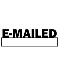 Xstamper One-Color Title Stamp, Pre-Inked, "E-Mailed", Red
