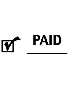 Xstamper Pre-Inked, Re-Inkable Two-Color Title Stamp, "Paid"