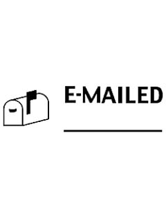 Xstamper Pre-Inked, Re-Inkable Two-Color Title Stamp, "E-Mailed"
