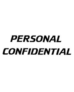 Xstamper Pre-Inked, Re-Inkable Two-Color Title Stamp, "Personal/Confidential"
