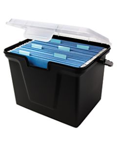 Office Depot Brand 30% Recycled Portable File Box, 10 11/16inH x 14 11/16inW x 10 3/8inD