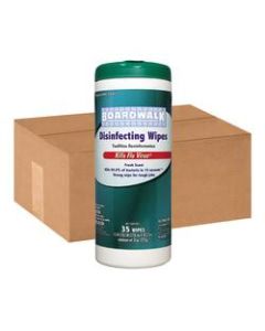 Boardwalk Disinfecting Wipes, Fresh Scent, 8in x 7in, 35 Wipes Per Canister, Case Of 12 Canisters