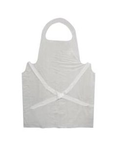 Boardwalk Disposable Food Service Aprons, 28in x 45in, White, Pack Of 100 Aprons