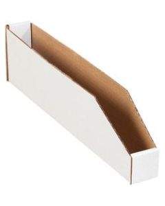 Office Depot Brand Standard-Duty Open-Top Bin Storage Boxes, Small Size, 4 1/2in x 2in x 24in, Oyster White, Case Of 50