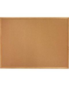 Lorell Wood Frame Cork Board, 24in x 18in, Wood Frame With Oak Finish
