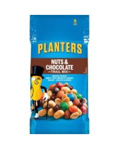 Planters Nut/Chocolate Trail Mix - Chocolate, Nutty - 2 oz - 72 / Carton