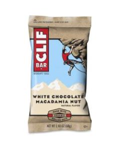 Clif Bar White Chocolate Macadamia Nut Energy Bar - Individually Wrapped - White Chocolate, Macadamia Nut - 2.40 oz - 12 / Box