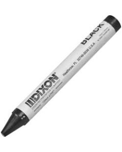 Dixon Long-Lasting Marking Crayons, 5in, Black, Pack of 12