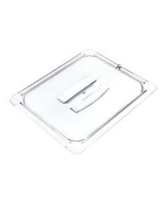 StorPlus 1/2-Size Plastic Handled Lids, 7/8inH x 10 3/8inW x 12 3/4inD, Clear, Pack Of 6