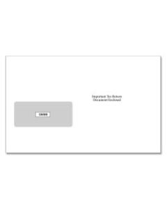 ComplyRight Single-Window Envelopes For Standard IRS 2-Up 1099 Formats, Moisture-Seal, White, Pack Of 100 Envelopes