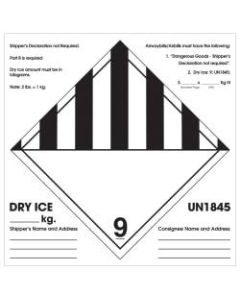 Tape Logic Preprinted Shipping Labels, DL1281, Shippers Declaration Not Required, Square, 6in x 6in, Black/White, Roll Of 500