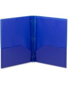 Smead Letter Pocket Folder - 8 1/2in x 11in - 50 Sheet Capacity - 2 Pocket(s) - Poly - Blue - 25 / Box