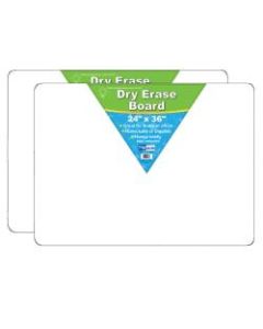 Flipside Non-Magnetic Unframed Dry-Erase Whiteboards, 24in x 36in, White, Pack Of 2