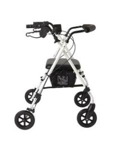 Guardian Luxe Rollator, 7in Wheels, White