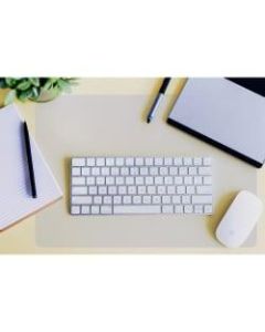 Desktex Desk Pad - 22in Width x 17in Depth - Polycarbonate Backing - Polycarbonate - Crystal Clear