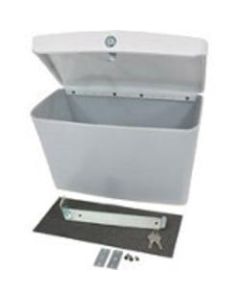 Ergotron SV Storage Bin - Internal Dimensions: 13in Width x 5.50in Depth x 9in Height - External Dimensions: 15.6in Width x 6.3in Depth x 10.3in Height - 12 lb - 6 x Bottle - Key Lock Closure - Gray - For Multipurpose