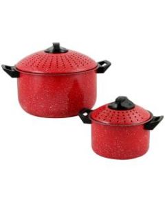 Gibson Home Casselman 4-Piece Pasta Pot Set, Red